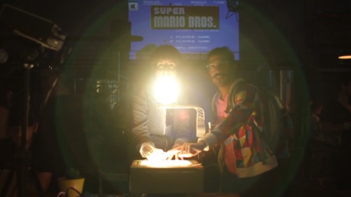 Super Mario Bros projection